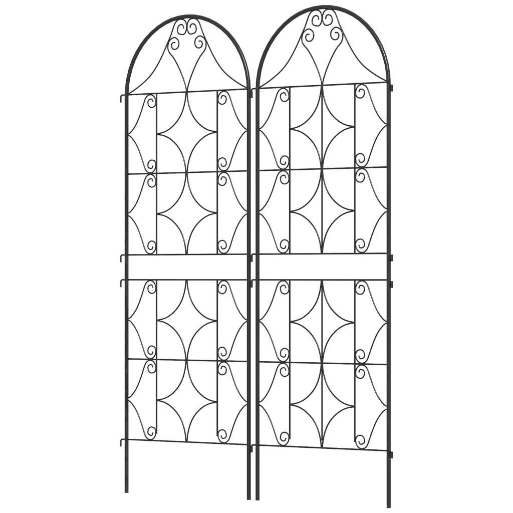 Supporto piante rampicanti ¨C Minimal ¨C 2 pezzi metallo 50x150 cm nero