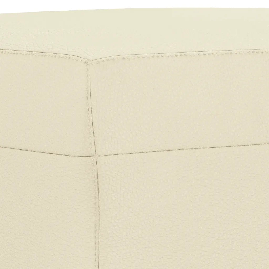 Set di Divani 3 pz con Cuscini Crema in Similpelle 3202166