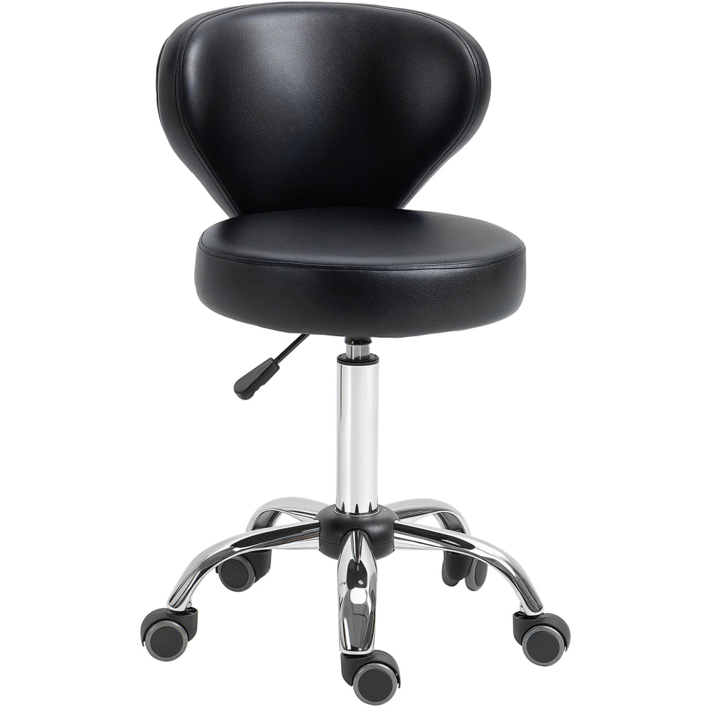 Sgabello in similpelle regolabile in altezza ¨C Minimal ¨C Nero