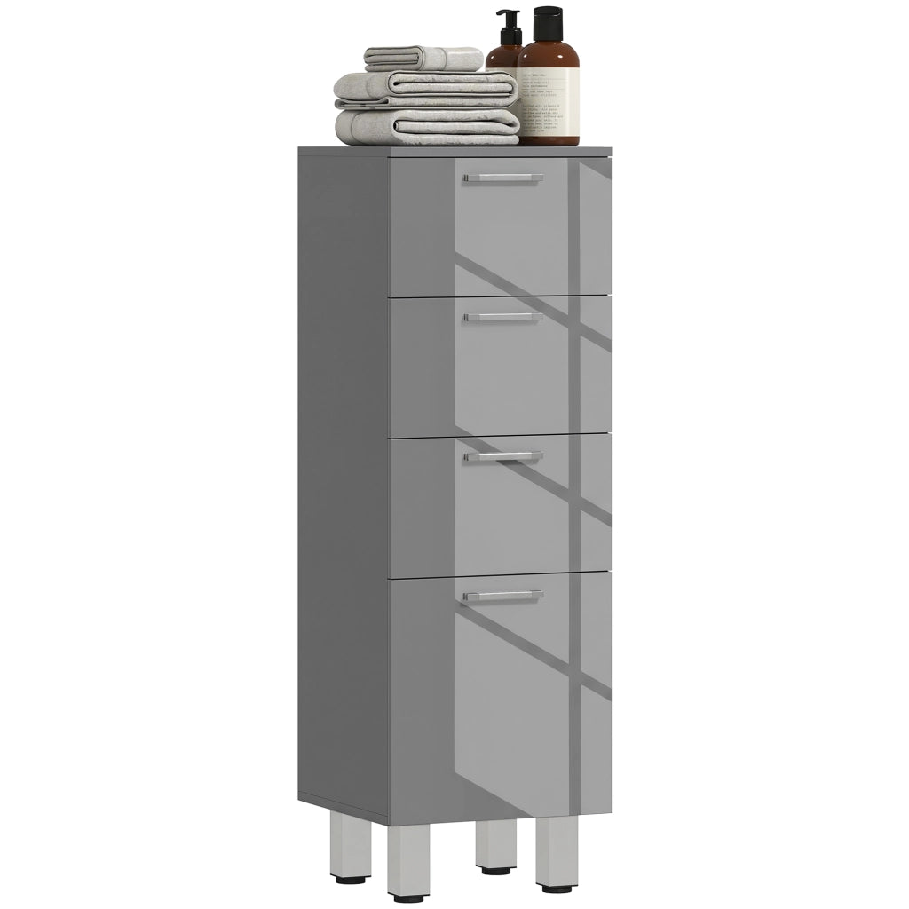 Armadietto da bagno con 4 cassetti ¨C Minimal ¨C grigio