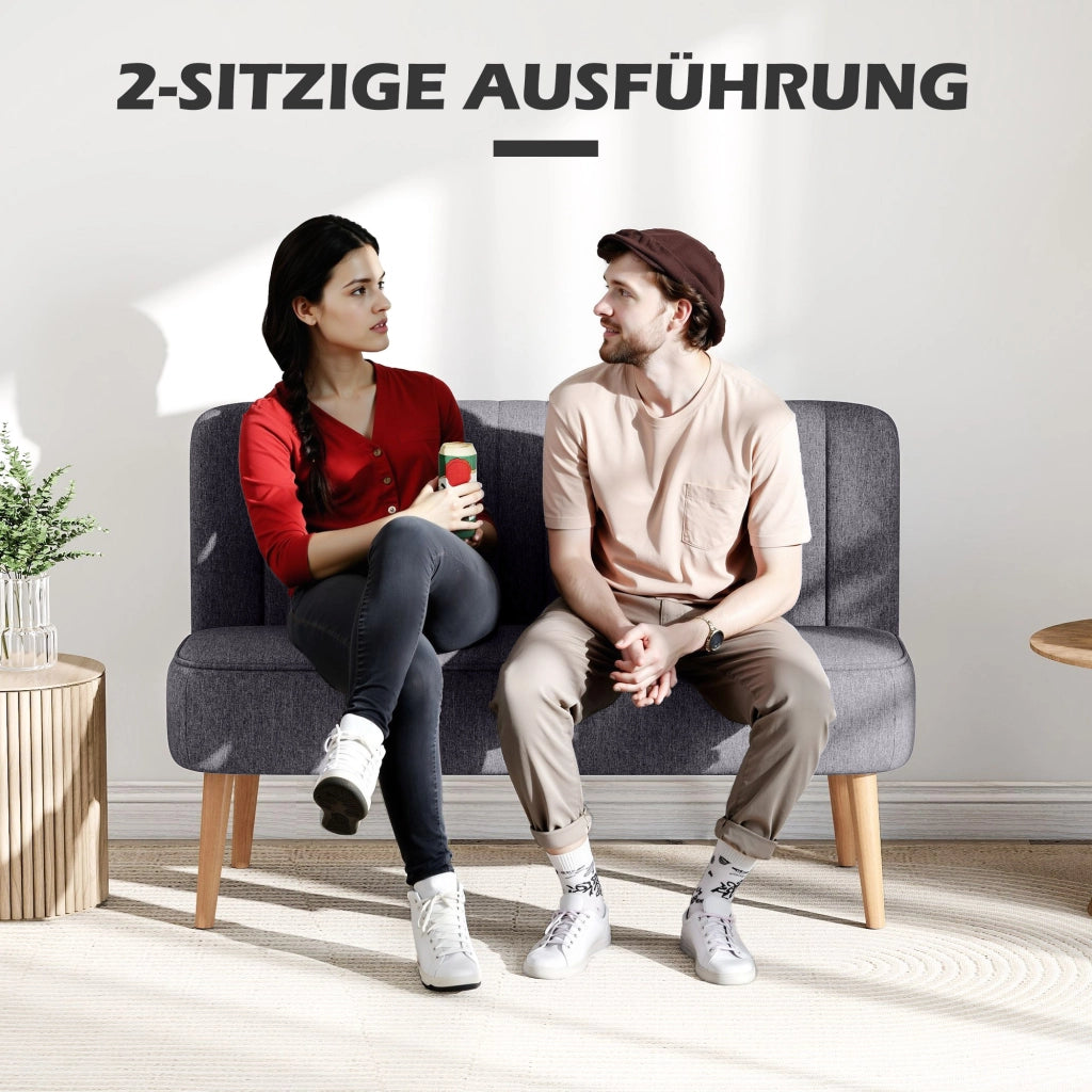 Divano 2 posti ¨C Minimal ¨C grigio scuro 117x56.5x77 cm