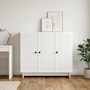 Credenza Bianco Lucido 89 x 34,5 x 80 cm Legno ingegnerizzato 893959