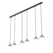 Lampada sospesa GIRO 6xG9 nero/beige/bianco Emibig