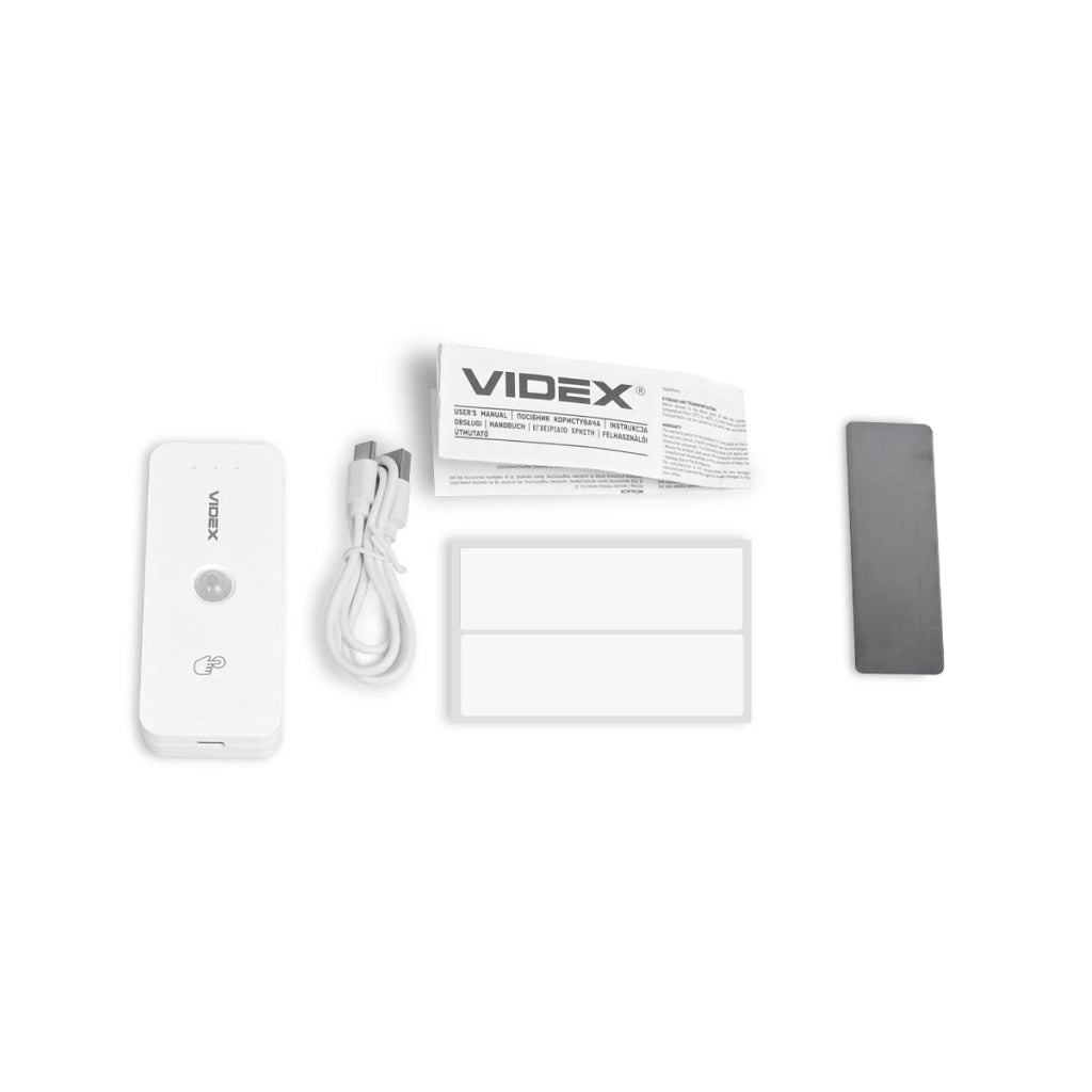 Lampada LED ricaricabile PIR USB‑C magnetica Videx VL‑NL053W‑S