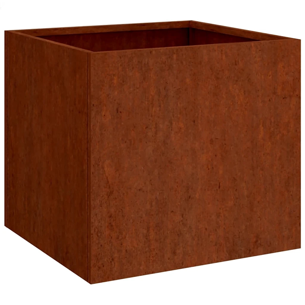 2 pz Fioriere | Cassetta per fiori | Vaso 49x47x46 cm Acciaio Corten