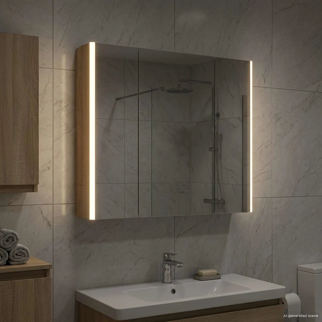 Mobiletto per specchio da bagno Rovere Sonoma 889265