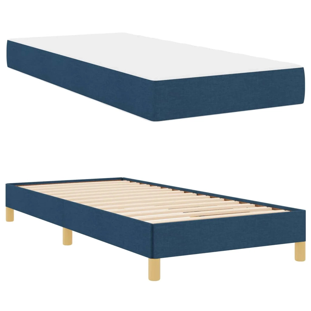 Letto a molle con materasso Blu 100 x 200 cm Tessuto 3398548