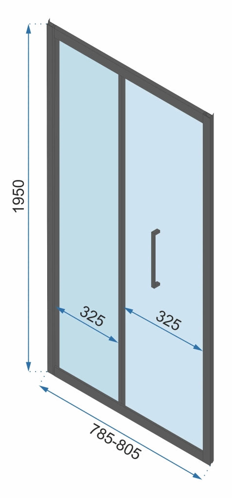 Cabina Doccia A Parete Rapid Fold 80x100