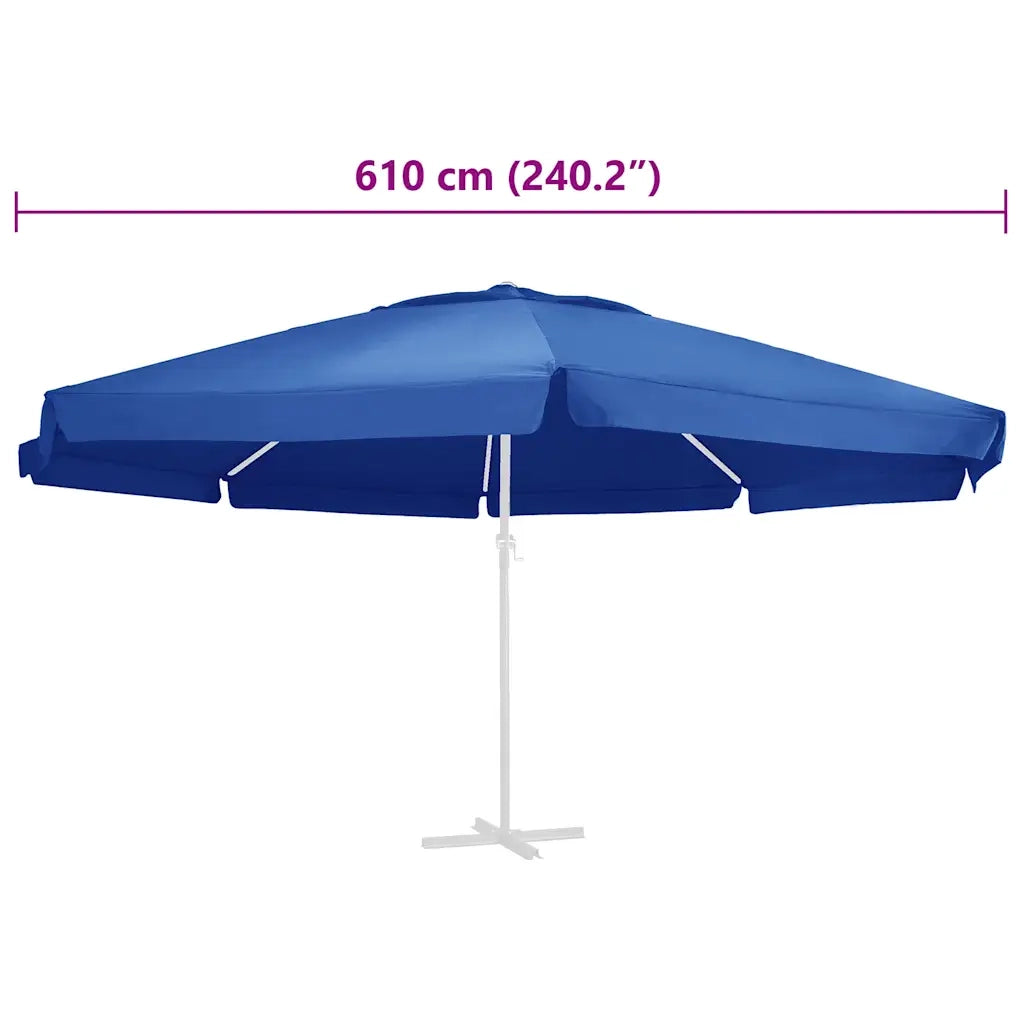Telo di Ricambio per Ombrellone Azzurro 610 cm 312553
