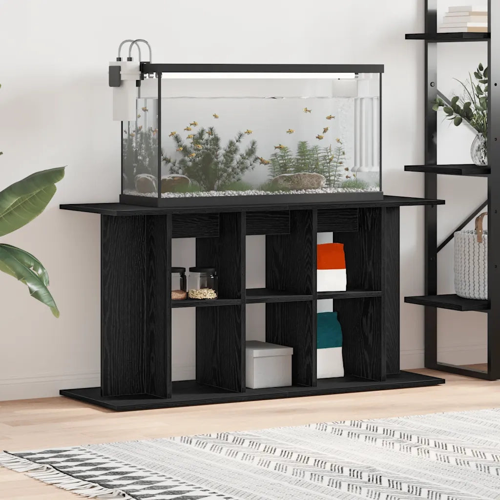 Supporto per acquario in rovere nero 120x40x60 cm in legno ingegnerizzato 862151
