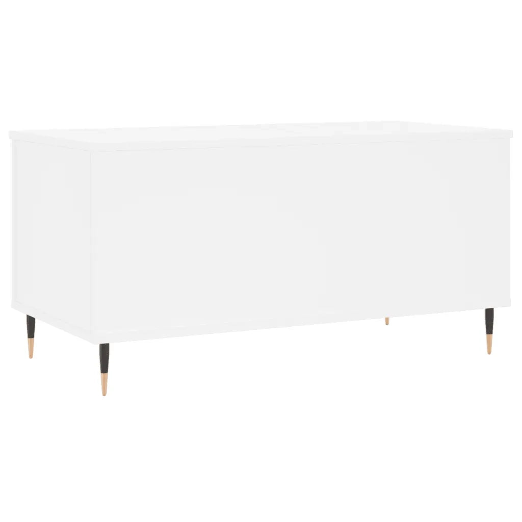 Tavolino da Salotto Bianco 90x44,5x45 cm in Legno Multistrato 830964