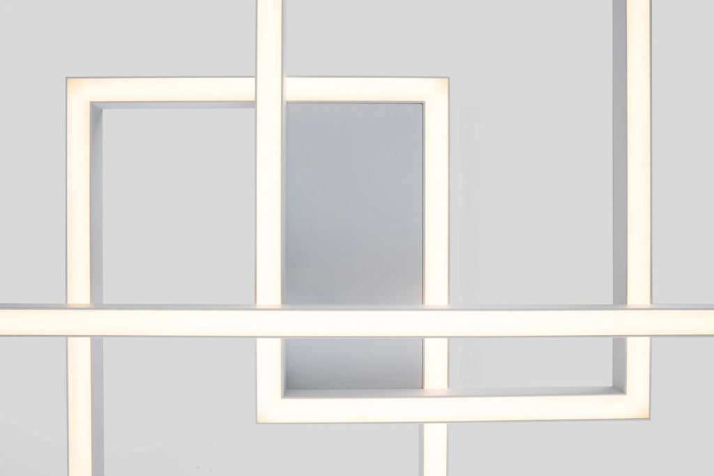 Plafoniera Modern in Metallo e Acrilico Rida Bianco