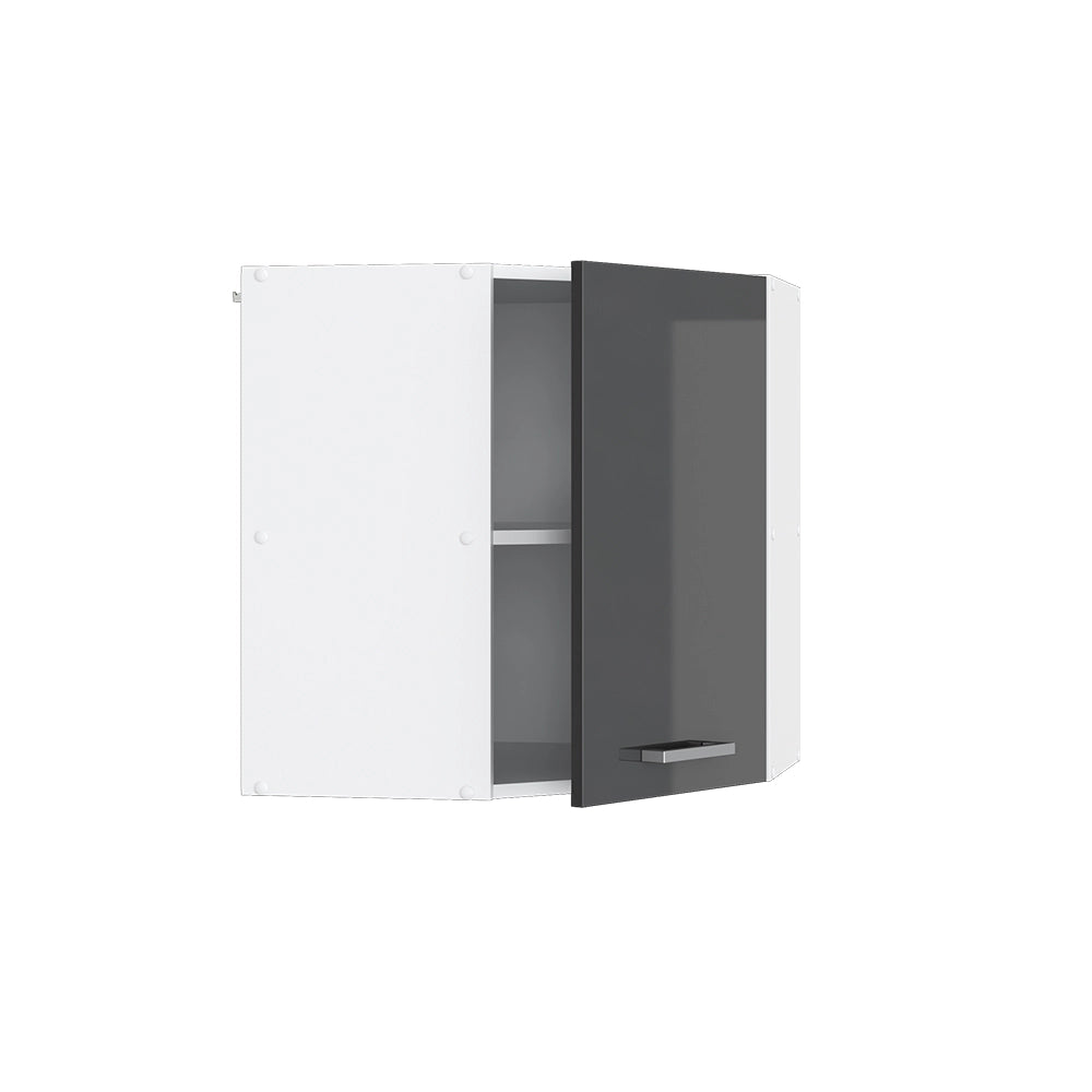 Mobile angolare da cucina R-Line Antracite lucido/Bianco 57 cm Vicco