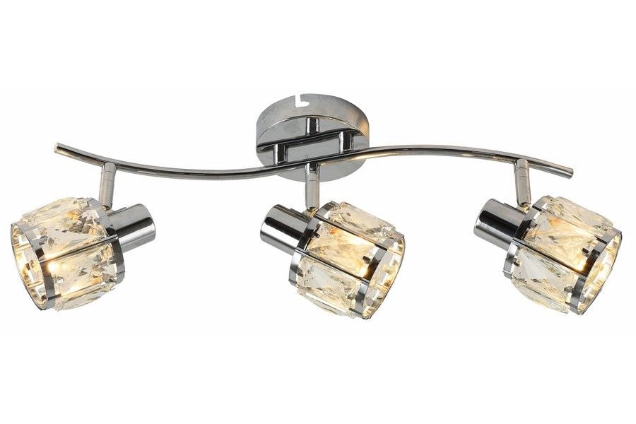 Plafoniera Reality Crownie cromo 3 cristalli E14 40W