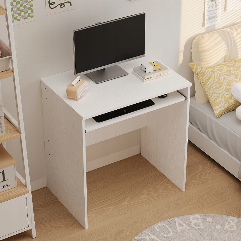 SCRIVANIA PER COMPUTER – BIANCA, MODERNA, CON RIPIANO PER LA TASTIERA, STILE LOFT, 70 CM