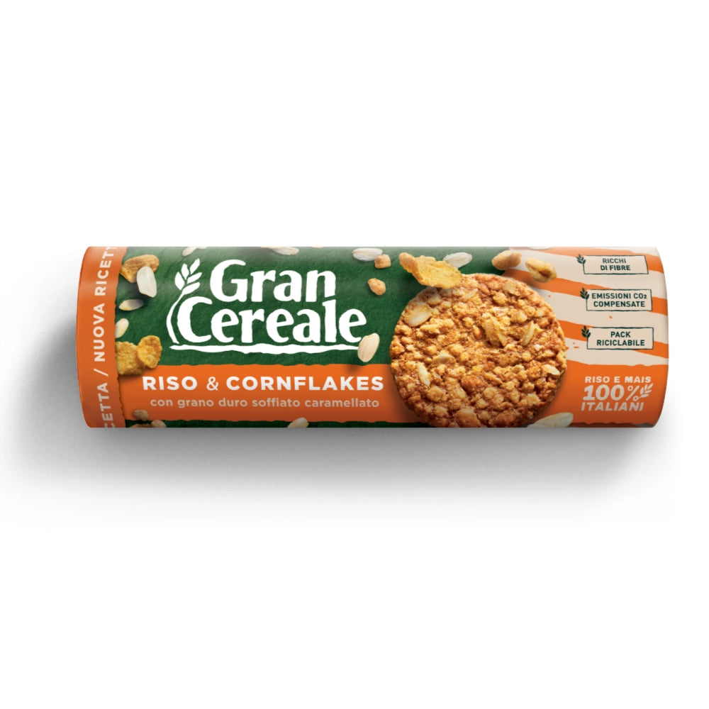 Gran cereale biscotto croccante riso e cornflakes 12 confezioni da 230 grammi
