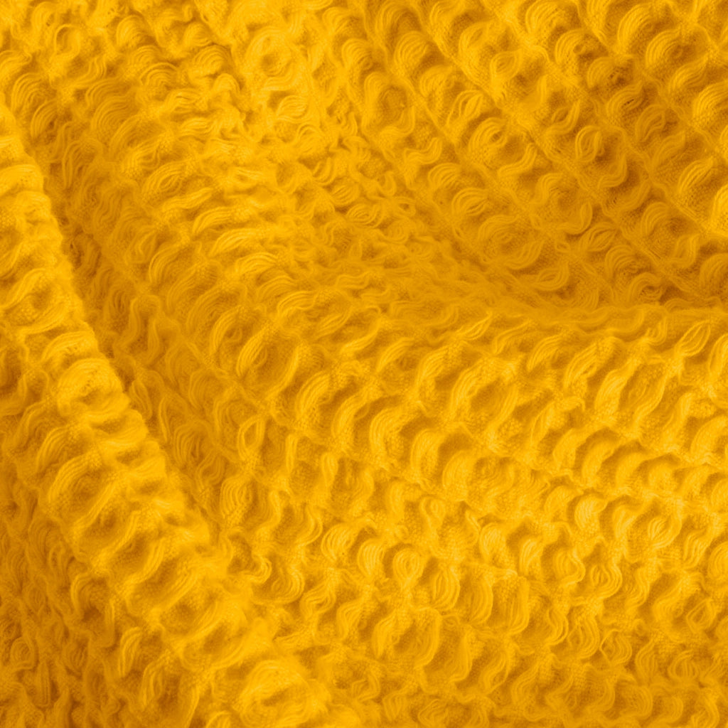 Coperta plaid gialla in cotone 100% con frange 130x170 cm ARNISKA