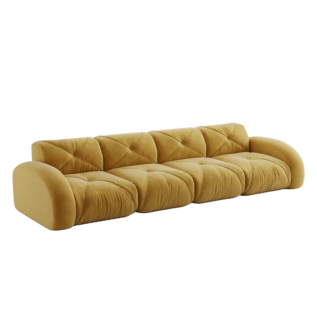 Sof¨¤ modulare senza cornice - Zephmum- 4 posti extra grande tessuto Chenille antiscivolo