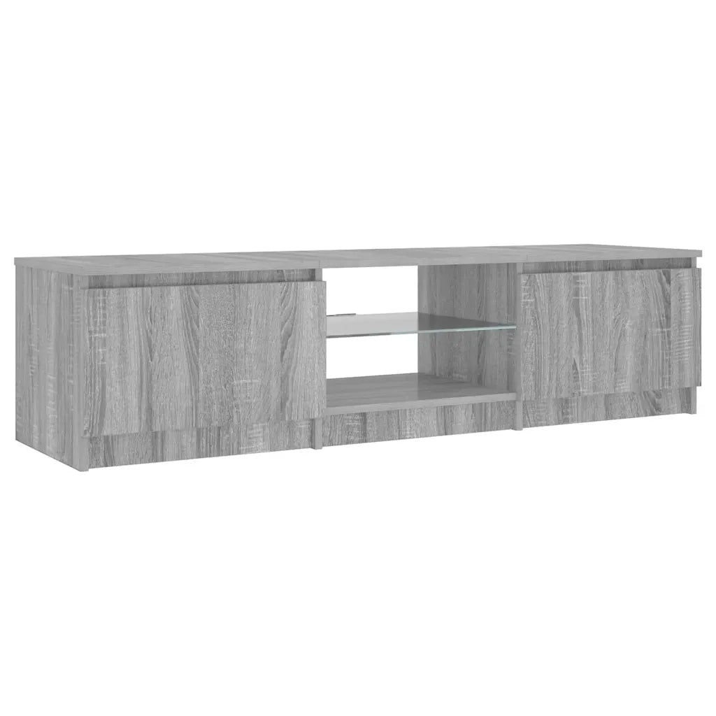 Mobile TV | Armadietto TV | Mobile Porta TV con Luci LED Grigio Sonoma 140x40x36 cm