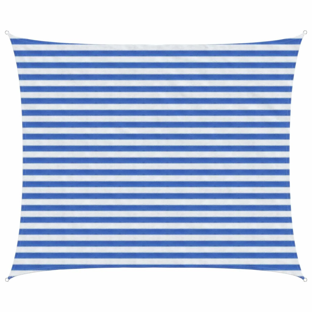 Telo Ombra Blu e Bianco 2,5 x 4 m HDPE 42032884