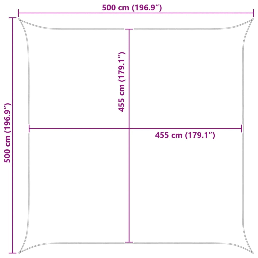 Telo Ombra da Esterno Giallo e Bianco 5 x 5 m 42030979