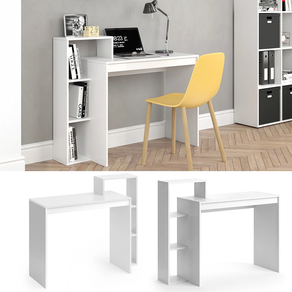 Vicco Scrivania con ripiani Bianco 110 x 40 cm