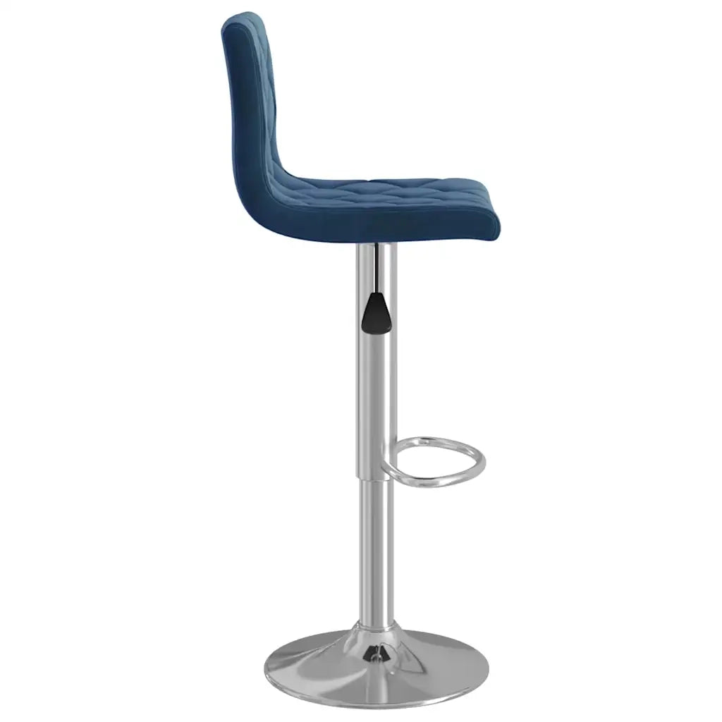Sgabelli da Bar 2 pz Blu in Velluto 333691