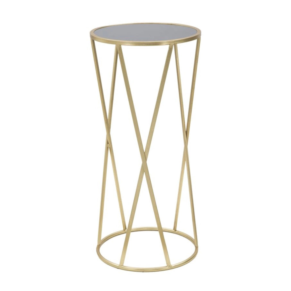 Tavolino VKH601, Oro, Metallo, 35x35x75 cm