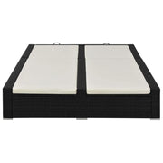 Lettino Prendisole Doppio in Polyrattan Nero 44752