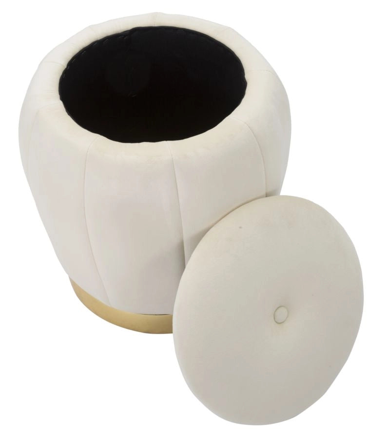 PUFF/CONTENITORE PARIS CREMA/GOLD CM � 43X43