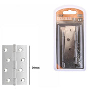 Trade Shop - Set 2 Pezzi Cerniere Per Porte Mobili Armadi Sportelli Ante 90 Mm Silver 69035 -