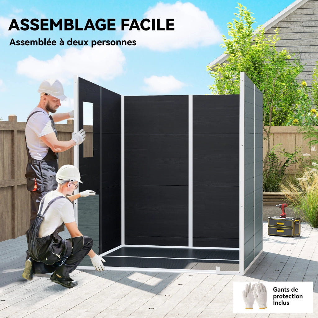 Casetta da Giardino ¨C Minimal ¨C Resina Grigio 3,3 m2