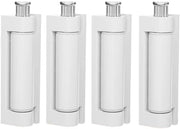 Charniere per porte/finestre - 4 pezzi - Bianco - Scorrevole - Acciaio inox - Dimensioni: 7,5cm x 1,9cm