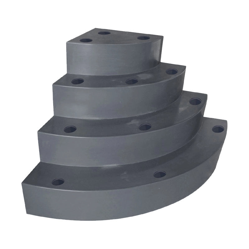 Scala interna per piscina ad angolo curvo h. 1,20 m per posa sotto liner
