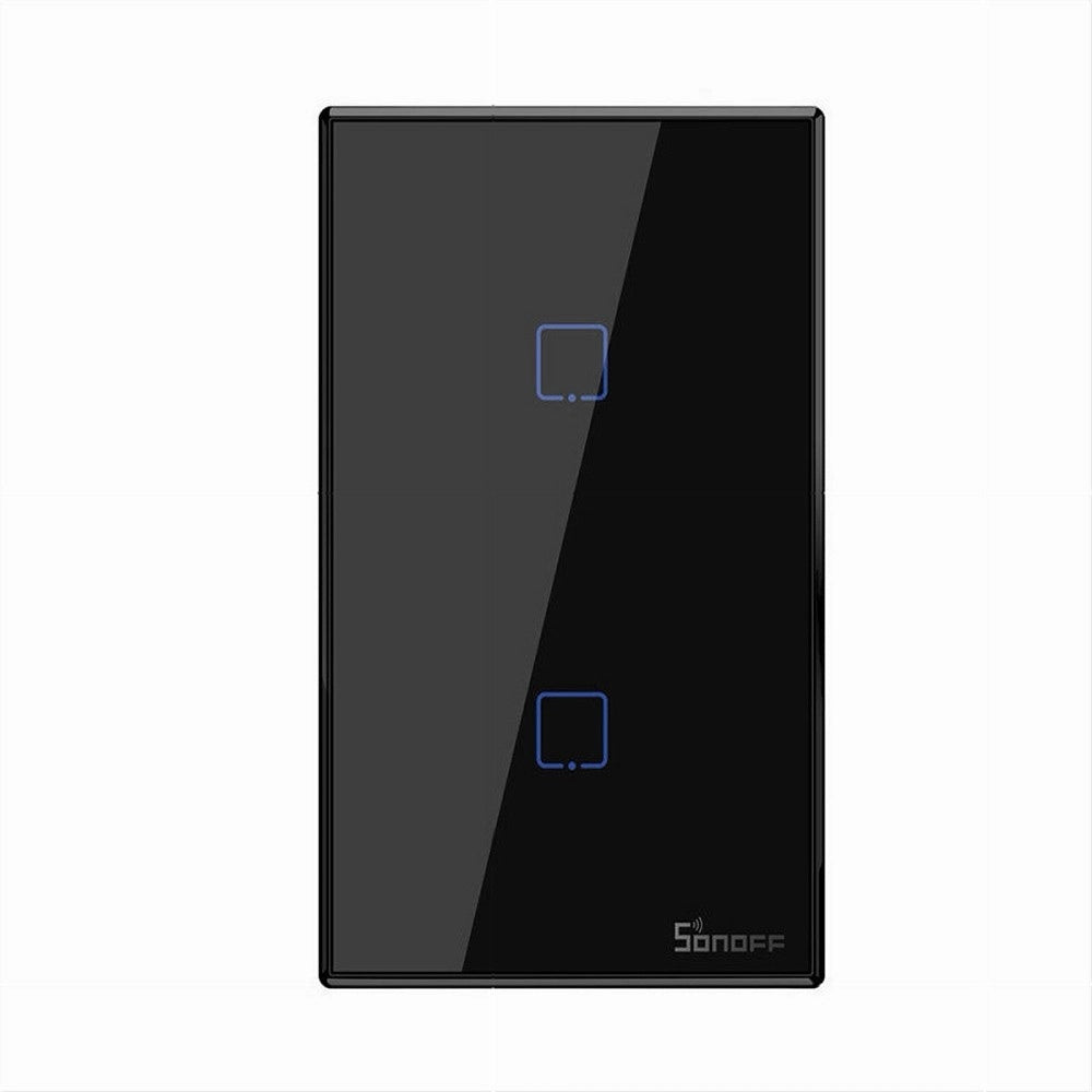 Trade Shop - Interruttore Sonoff Smart 2 Canale Controller Wireless Placca Touch Domotica T3us2c -