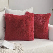 Set di 2 Cuscini di Piuma 50x50 cm per Salotto e Camera da Letto - Rosso