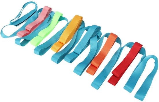 Linee di Sicurezza per Bambini - Barriere di Sicurezza per Camminare con Maniglie Colorate - Nido d'Infanzia per 6 Bambini - Cinturoni e Cinghie di Sicurezza