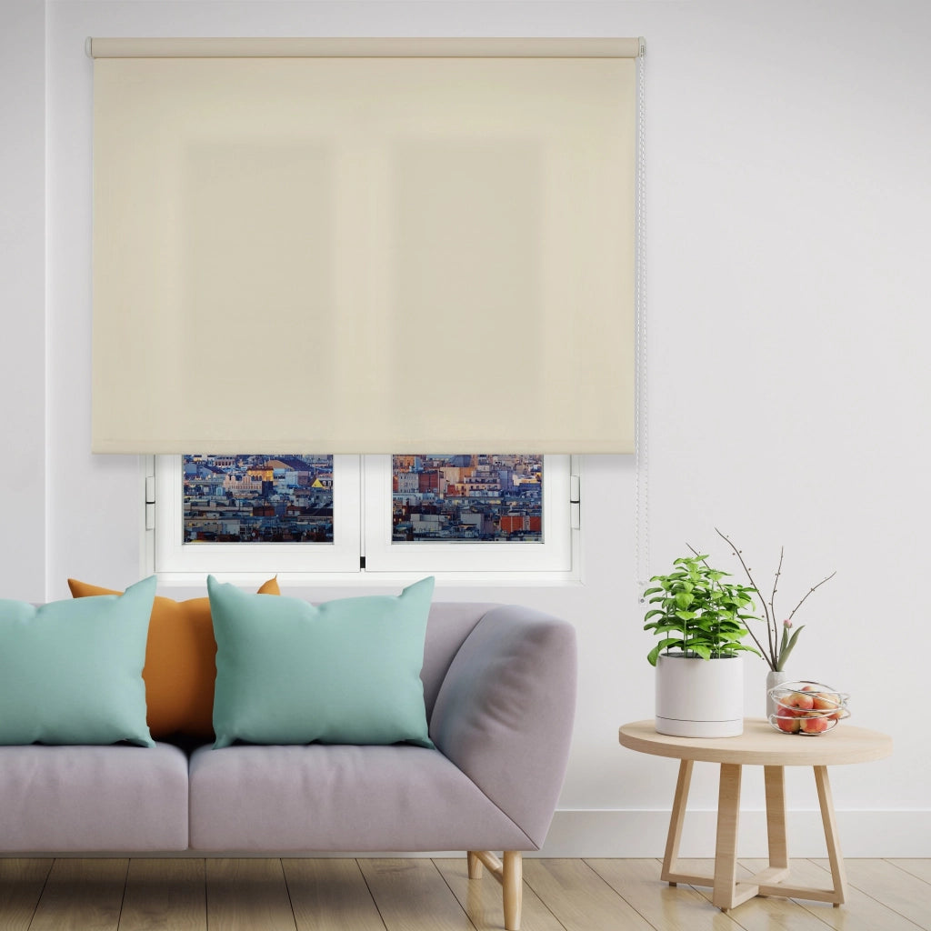 VIEWTEX Tenda a rullo Traslucida Basic Ivory 105 X 250cm - Made in Europe - 5 anni di Garanzia