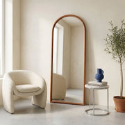 Specchio arco legno di pino, noce