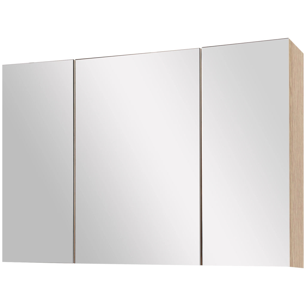 Specchio Bagno Contenitore con Ante e Ripiani Regolabili ¨C Zephmum ¨C Legno Vetro 90x13.5x60