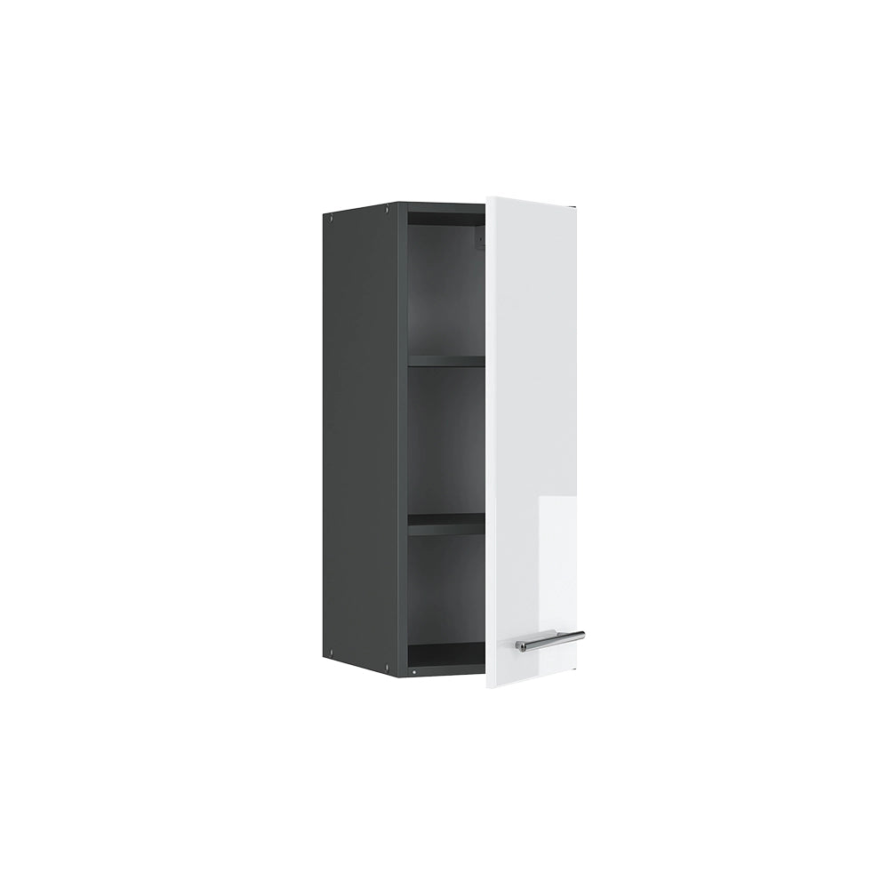 Pensile da cucina Fame-Line Bianco lucido/Antracite 30 cm Vicco