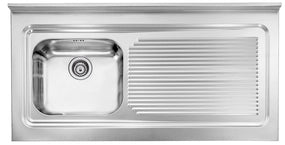 Lavello ROSSANA appoggio 120X60 1 vasca destra+ gocciolatoio ACCIAIO INOX 031136.D1.01.2009