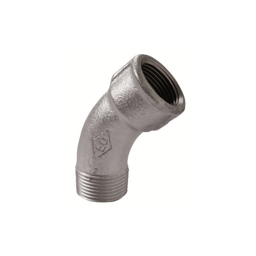 CURVA LUNGA MF 45  ° ZINCATA- 2- ATUSA- pezzi 1