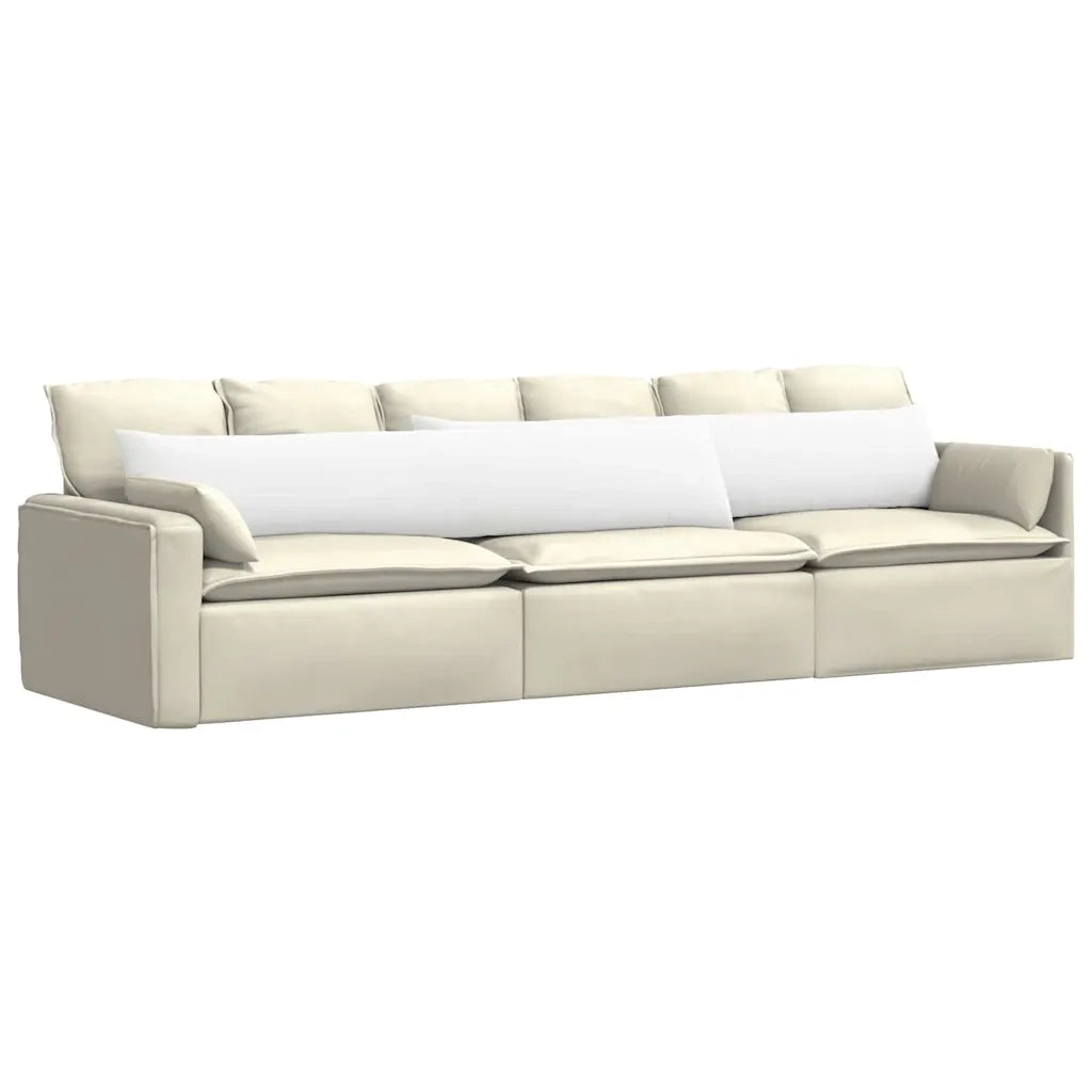 Cuscini da Divano 2 pcs Bianco 200 x 40 cm Tessuto 42013879