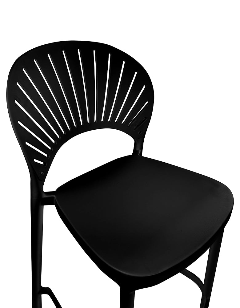 Sgabello cucina nero in plastica, sgabello alto – Sunny - SG10SUPP