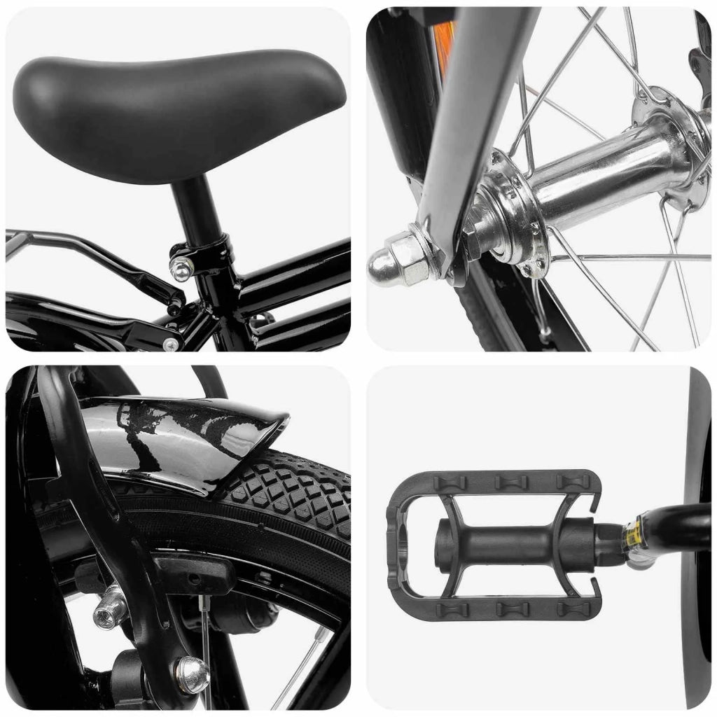 Bicicletta per Bambini | Bici per bambini 16 Pollici per bambini di 4-6 anni Nero