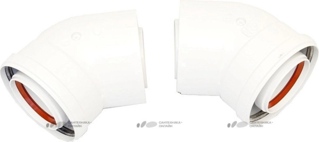 Curva Coassiale 80/125 M/F 45°- Ariston