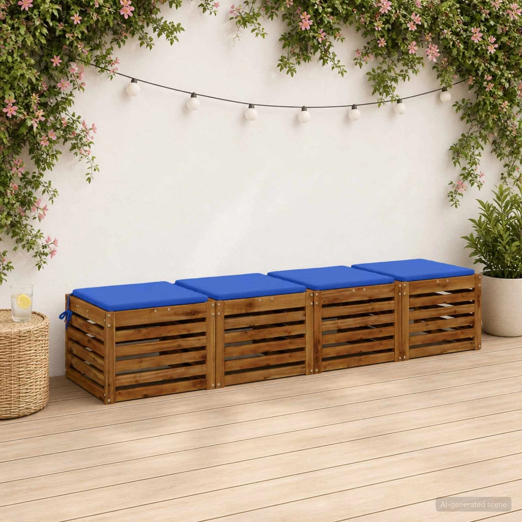 Cuscini per Sedia in 4 Pezzi SOEST 4 pz 100% Poliestere 944427