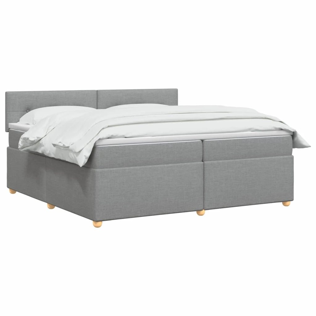 Letto box spring con materasso Grigio Chiaro 200 x 200 cm 3451035