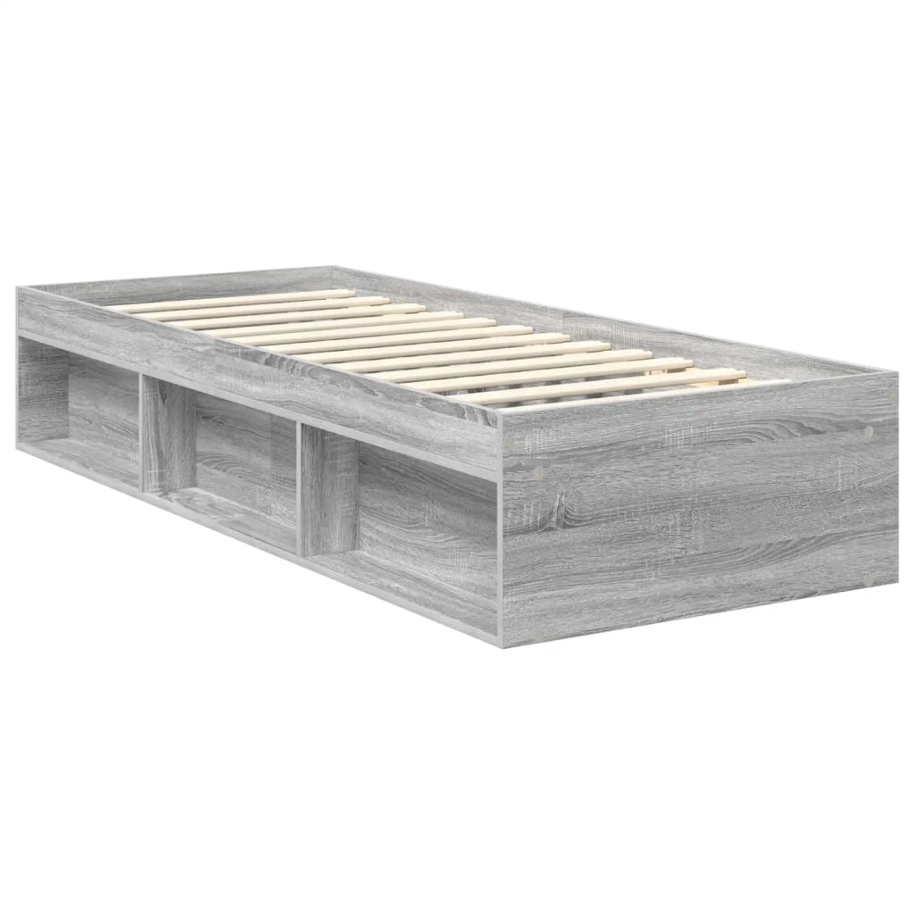 Struttura del letto Grigio Sonoma 75 x 190 cm Legno multistrato 3407945